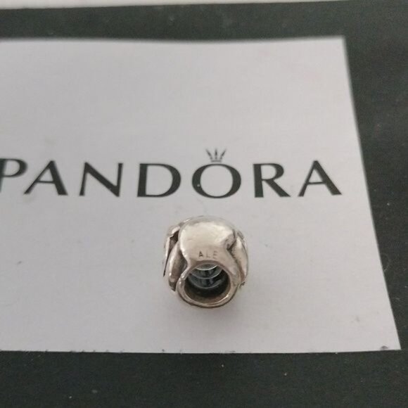 Pandora Sterling Silver Rose Bud Charm Bead 790394 ALE 925 - Picture 3 of 4